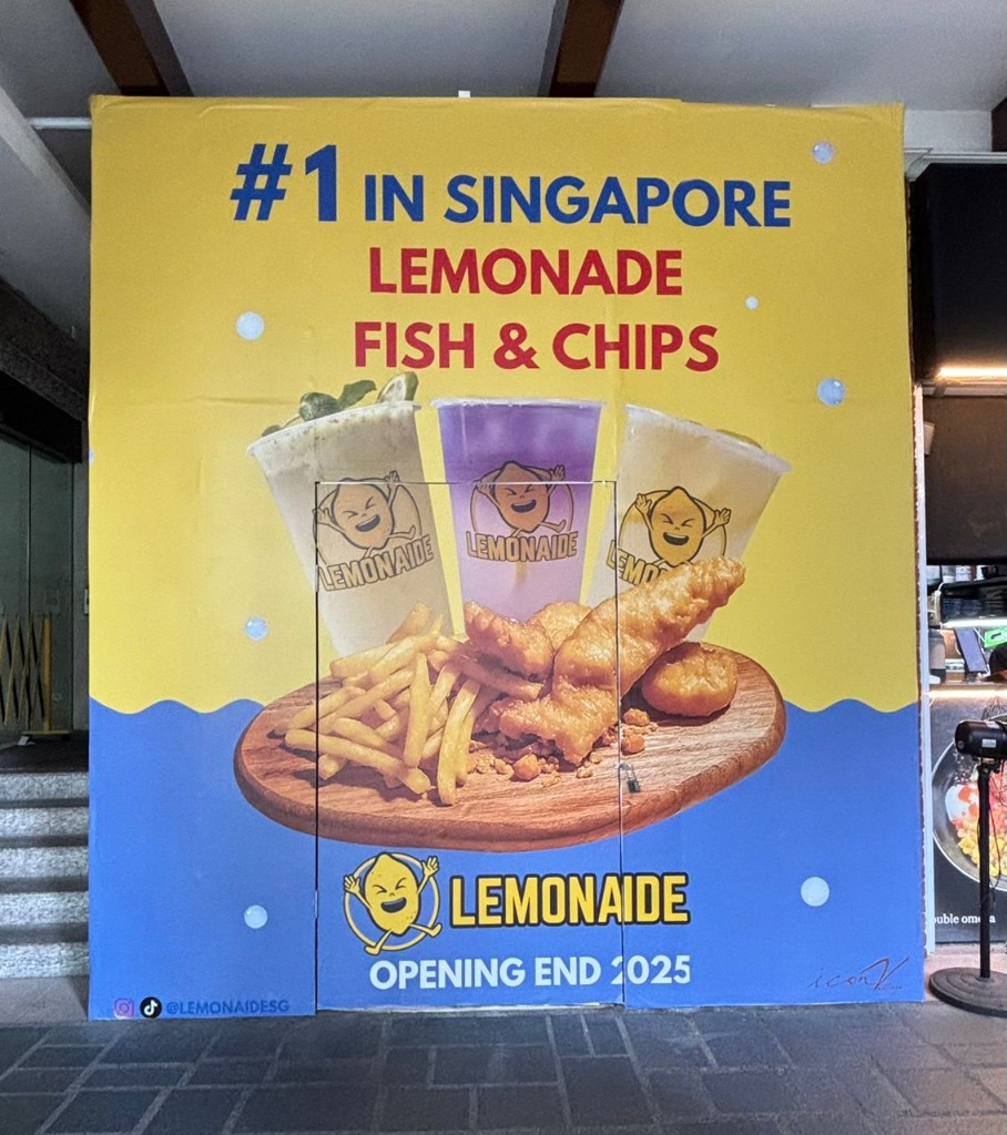 Lemonade Fish & Chips opening hoarding
