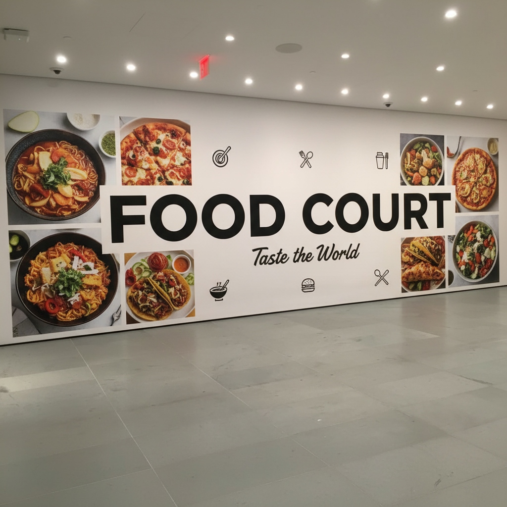 Food Court hoarding graphics
