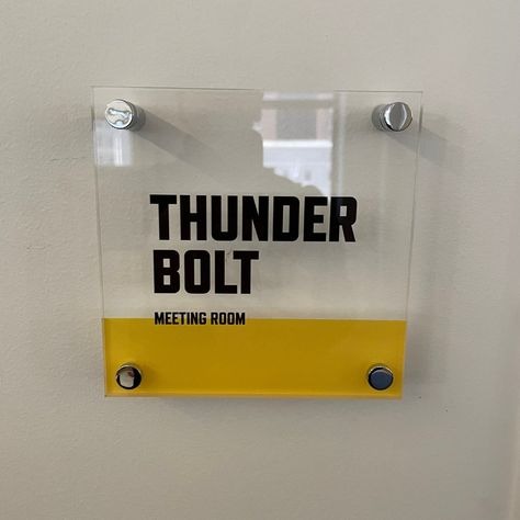 Thunder Bolt meeting room sign