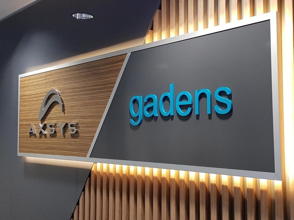 Gadens Axios office logo signage