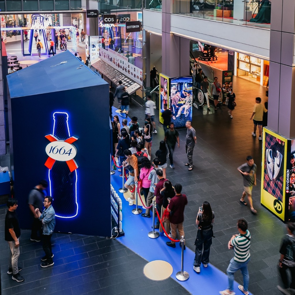 1664 beer installation - aerial view