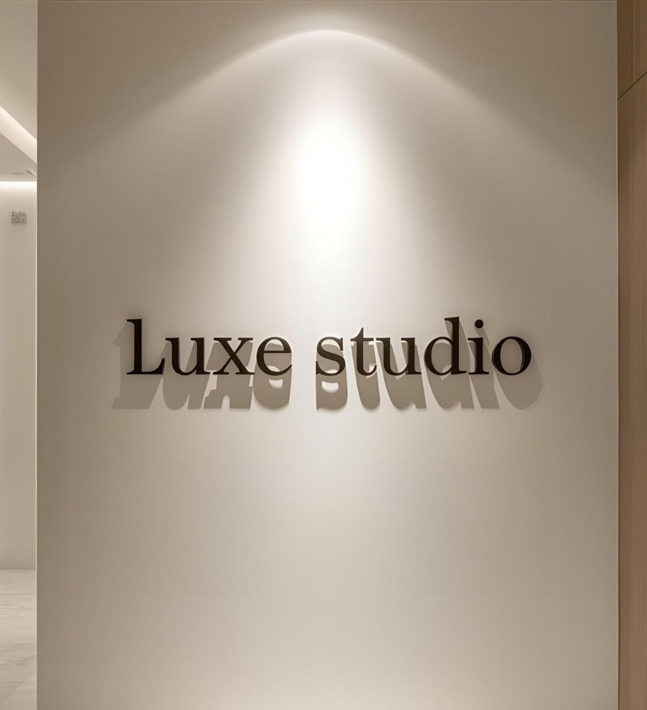 Luxe studio elegant signage