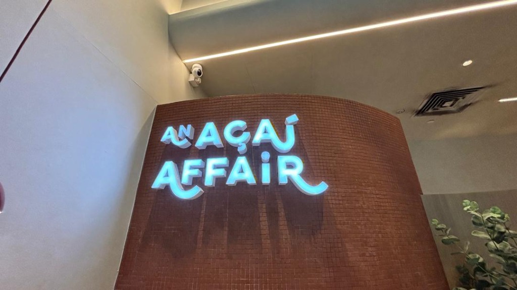 An Acai Affair backlit signage