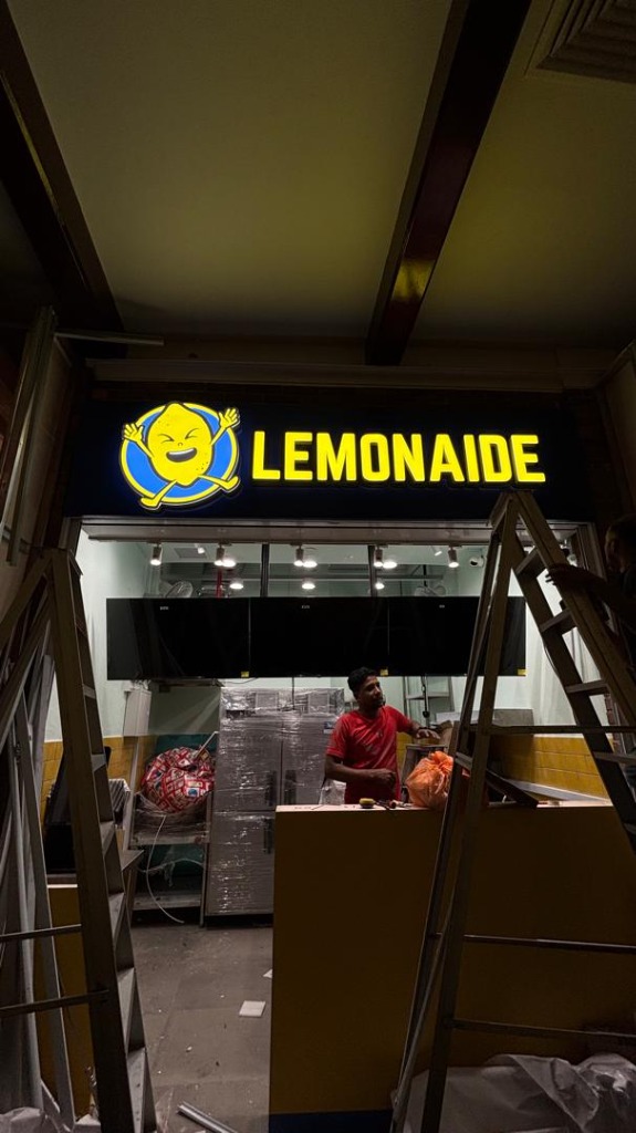 Lemonade lightbox signage